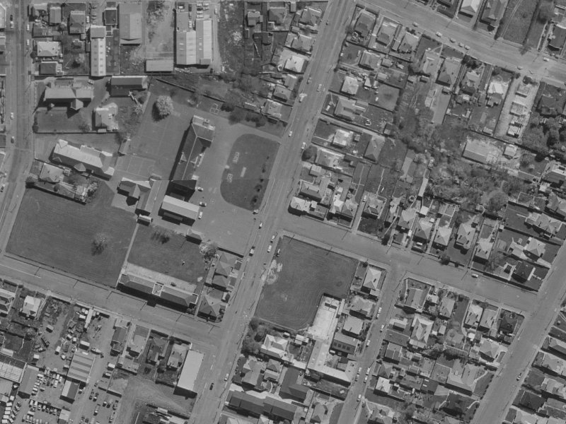 1-3 Cross Street from the air, 1970-1974