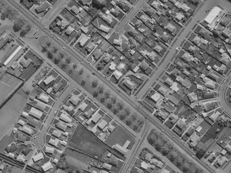 383 Linwood Avenue from the air, 1970-1974