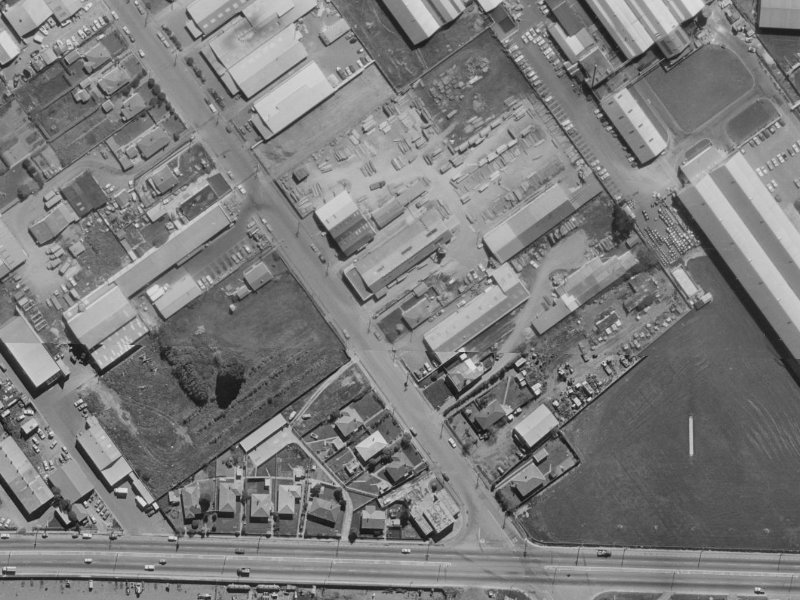 23 Watts Road from the air, 1970-1974