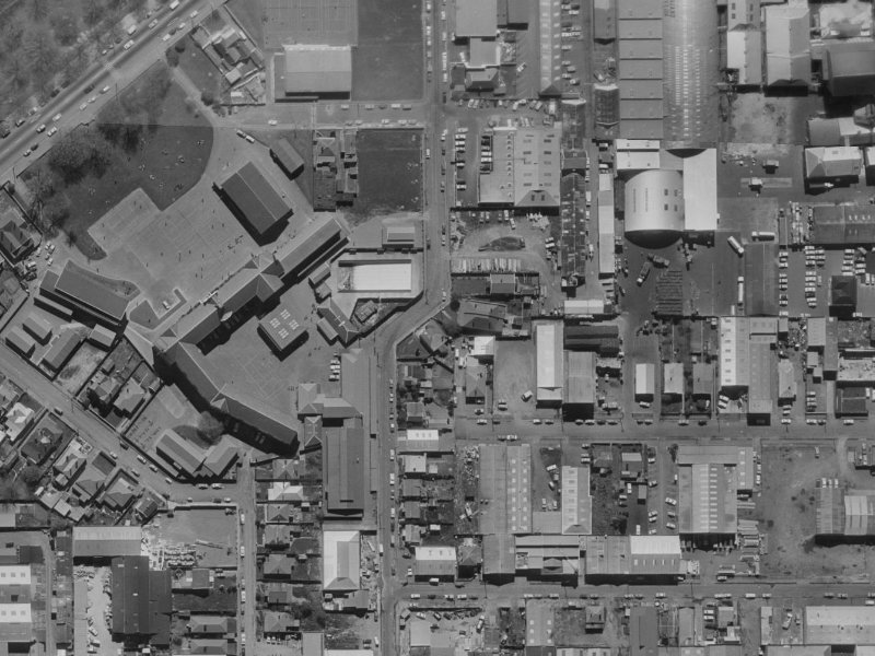 Stewart Street from the air, 1970-1974