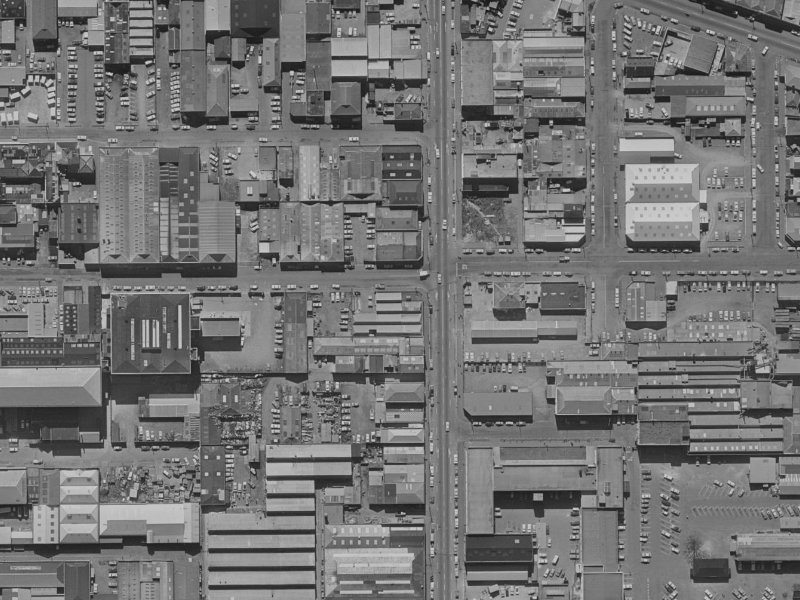 38-34 Allen Street from the air, 1970-1974