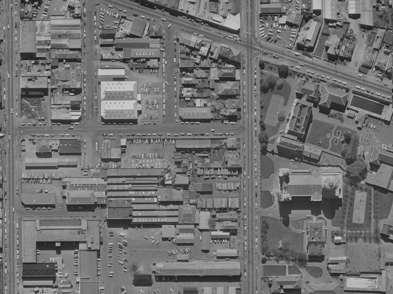 Coventry Street from the air, 1970-1974