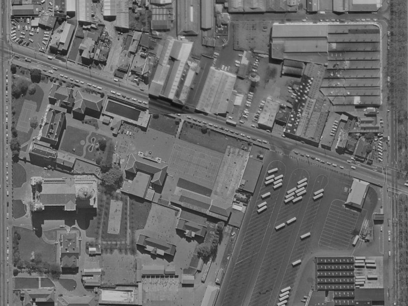 106A Ferry Road from the air, 1970-1974