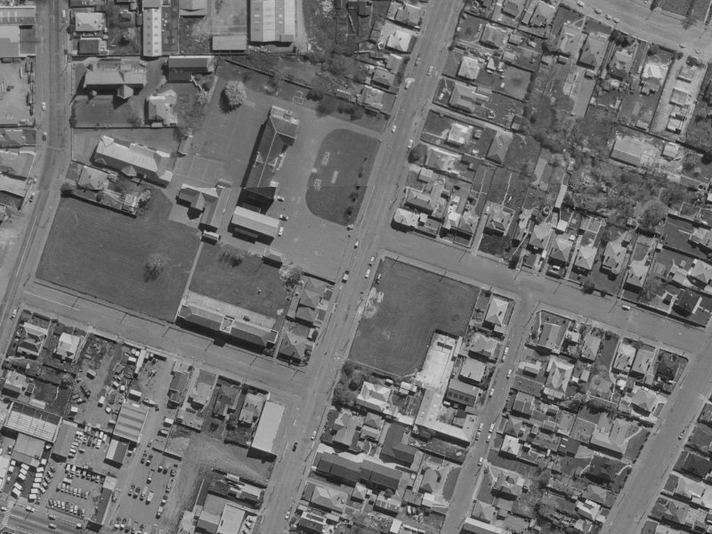 25-41 Nursery Road from the air, 1970-1974