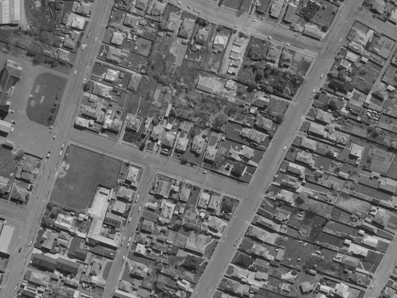 25 Cross Street from the air, 1970-1974