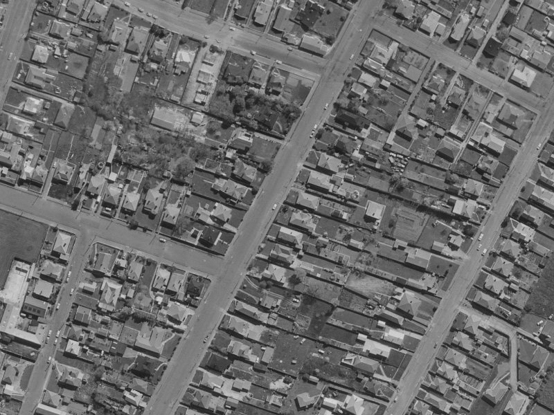 52 Mathesons Road from the air, 1970-1974