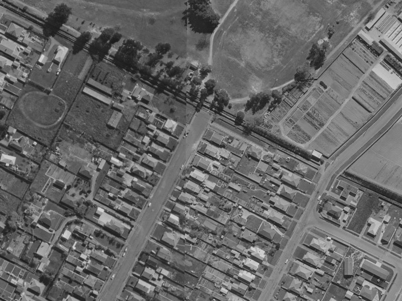 116 Mackworth Street from the air, 1970-1974