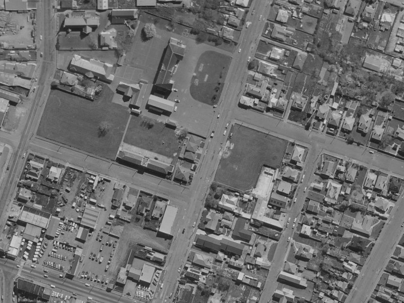 21-39 Nursery Road from the air, 1970-1974