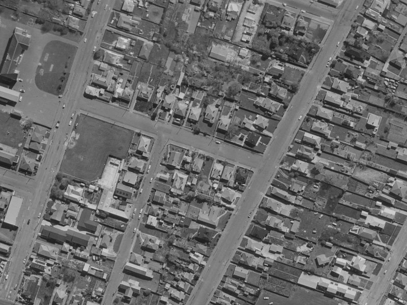 24 Cross Street from the air, 1970-1974