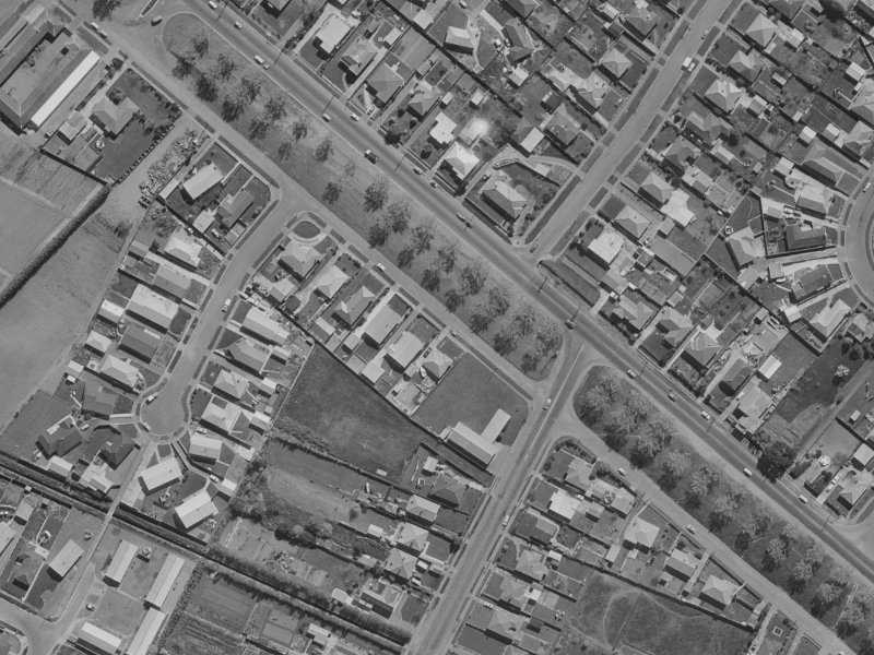 374 Linwood Avenue from the air, 1970-1974