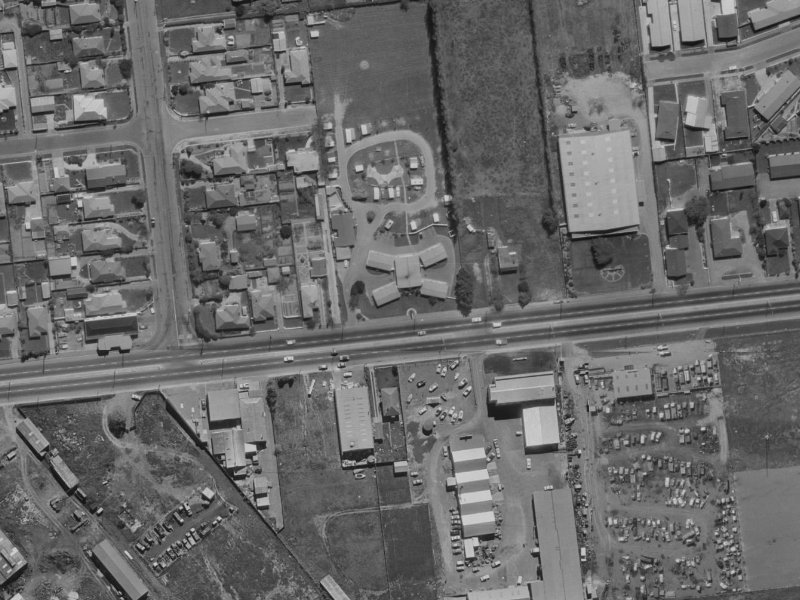 308 Blenheim Road from the air, 1970-1974