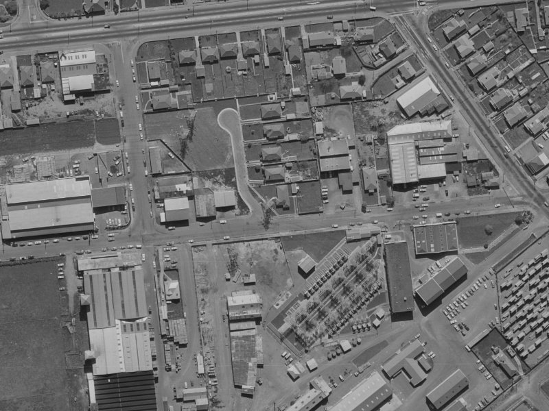Sarjeant Street from the air, 1970-1974