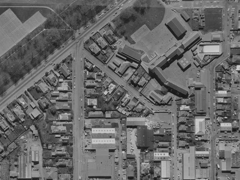 41 Waller Terrace from the air, 1970-1974
