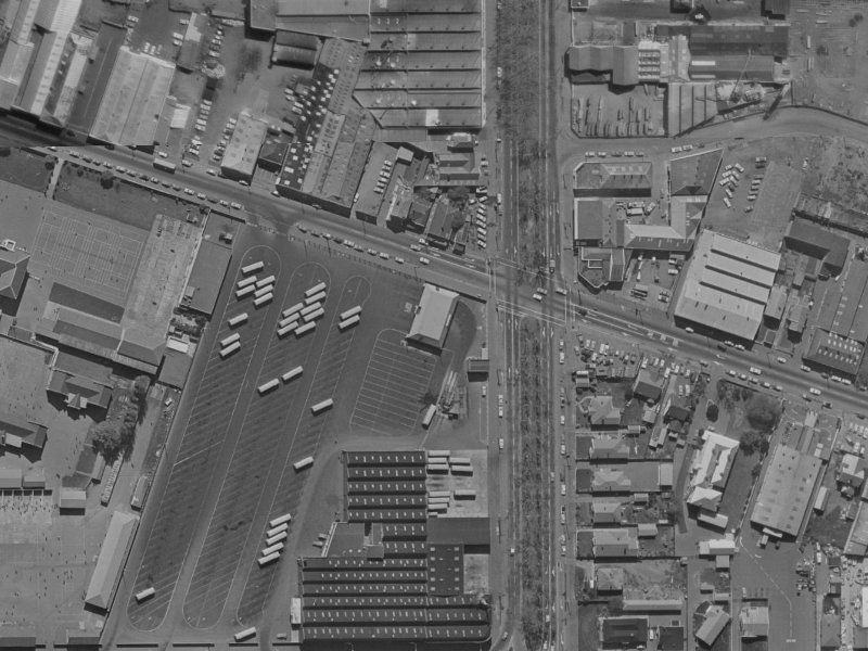106B Ferry Road from the air, 1970-1974