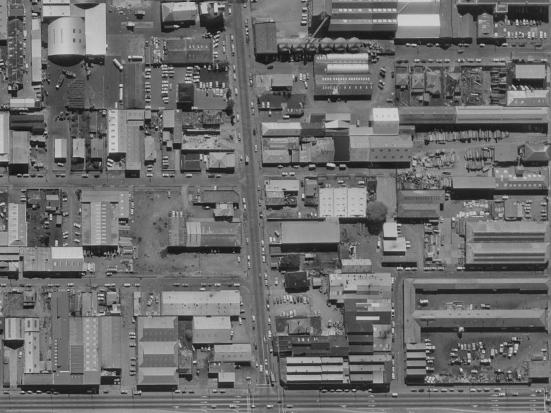208 Antigua Street from the air, 1970-1974