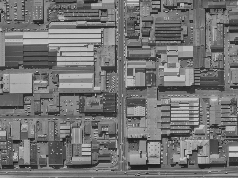 545 Colombo Street from the air, 1970-1974