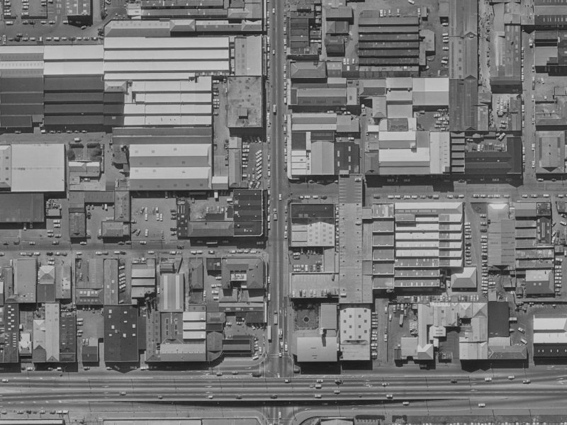 539 Colombo Street from the air, 1970-1974