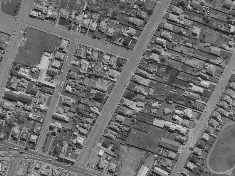 31-35 Mathesons Road from the air, 1970-1974