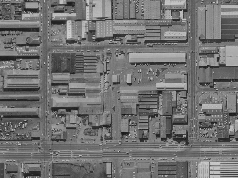 219 Moorhouse Avenue from the air, 1970-1974