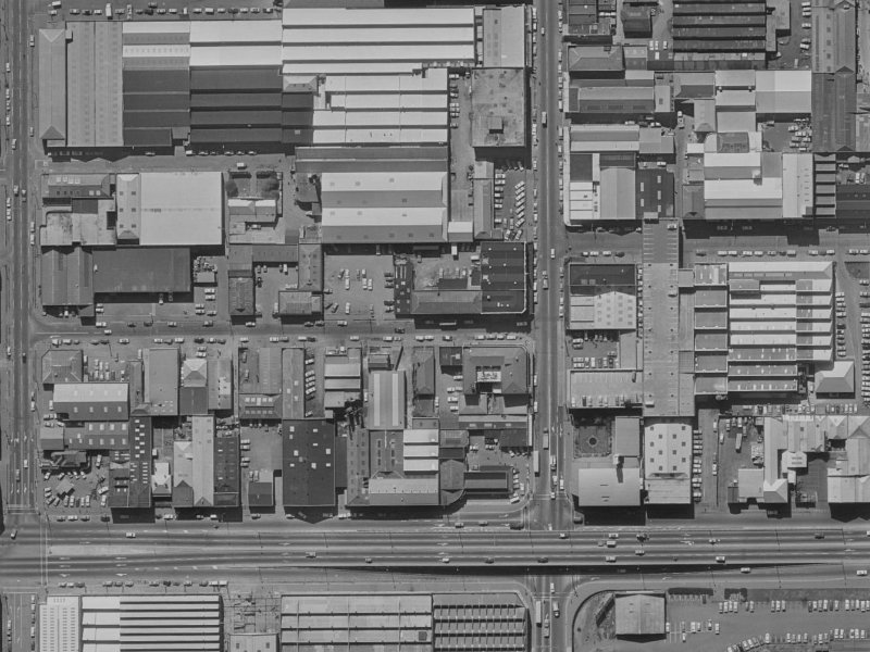 21–23 Bath Street from the air, 1970-1974
