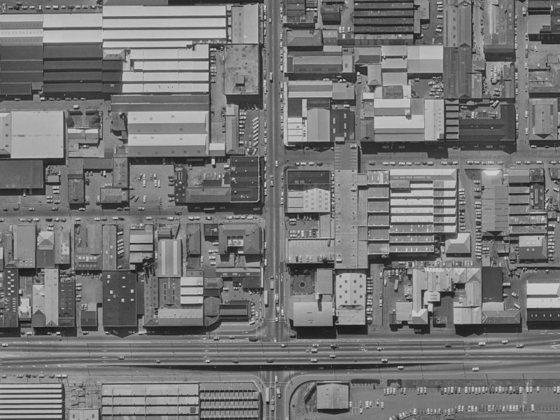 522 Colombo Street from the air, 1970-1974