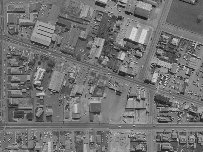166 Ferry Road from the air, 1970-1974