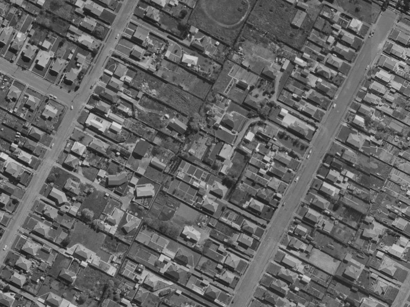 97A Harmony Lane from the air, 1970-1974