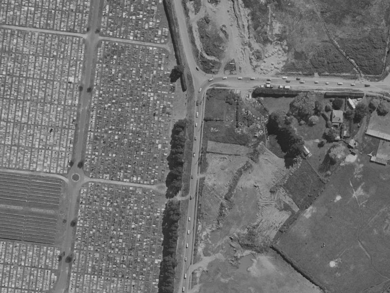 47A Keighleys Road from the air, 1970-1974