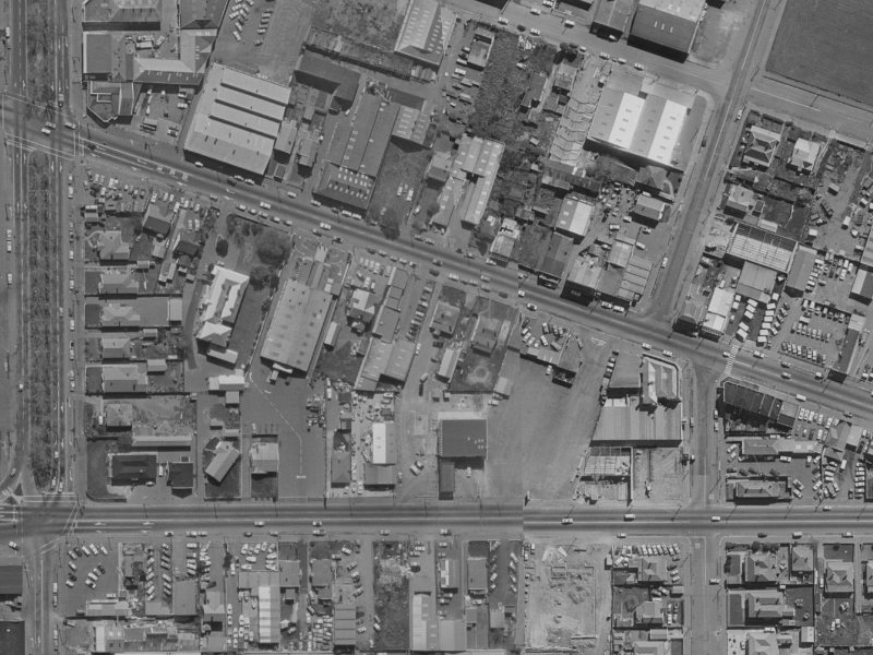 160 Ferry Road from the air, 1970-1974