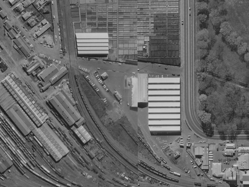9 Lester Lane from the air, 1970-1974