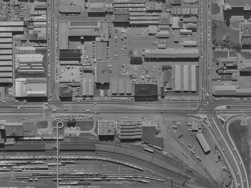 424 Moorhouse Avenue from the air, 1970-1974