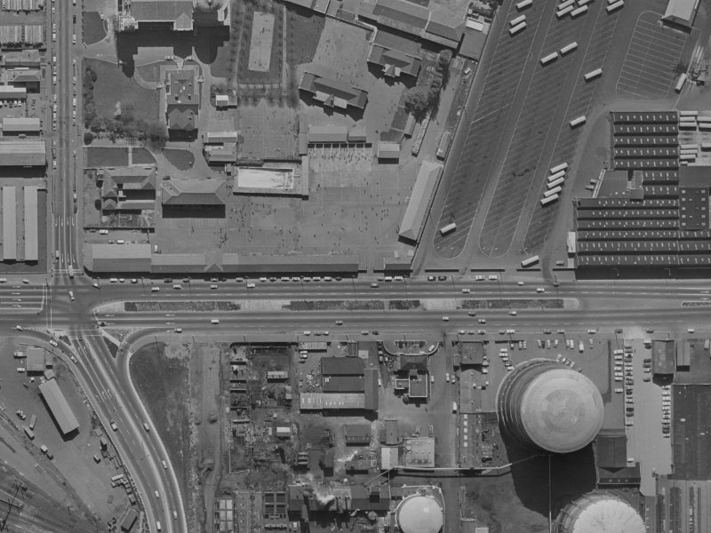 460B Moorhouse Avenue from the air, 1970-1974