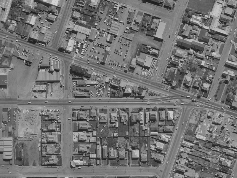 202-218 Ferry Road from the air, 1970-1974