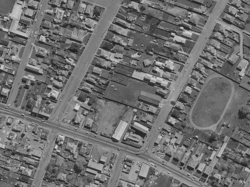 League Lane from the air, 1970-1974