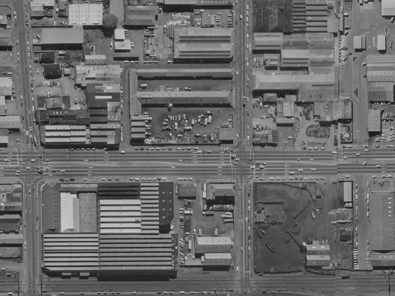 179 Moorhouse Avenue from the air, 1970-1974