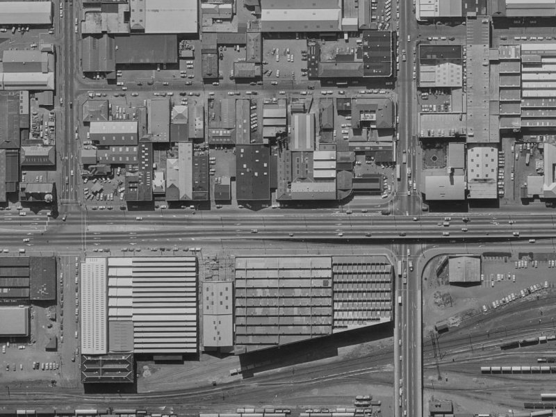 259 Moorhouse Avenue from the air, 1970-1974