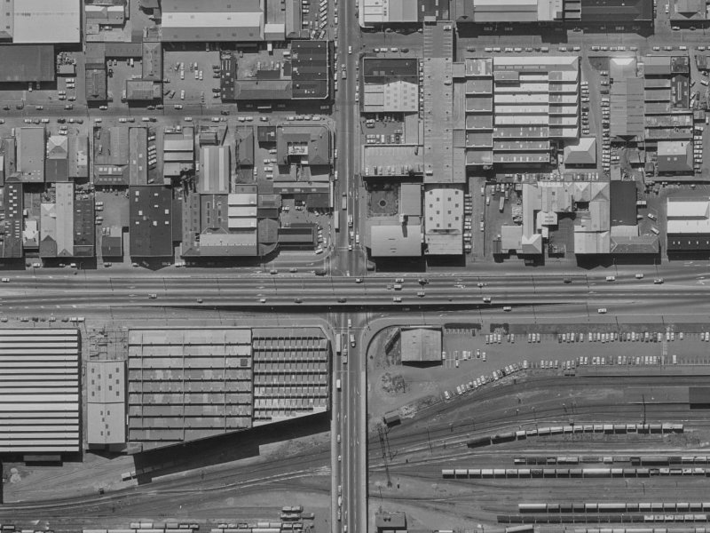 508 Colombo Street from the air, 1970-1974