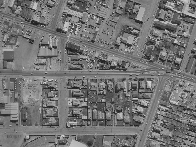570 Moorhouse Avenue from the air, 1970-1974