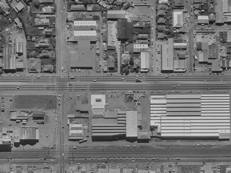 80 Moorhouse Avenue from the air, 1970-1974