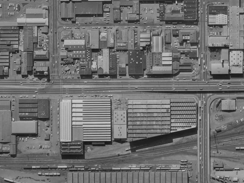 251 Moorhouse Avenue from the air, 1970-1974