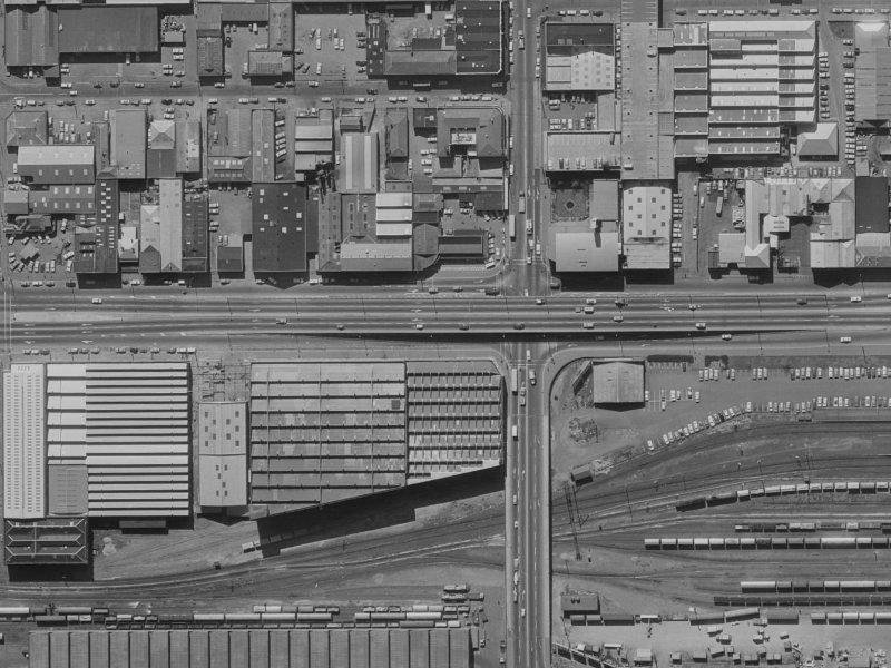 Moorhouse Avenue from the air, 1970-1974