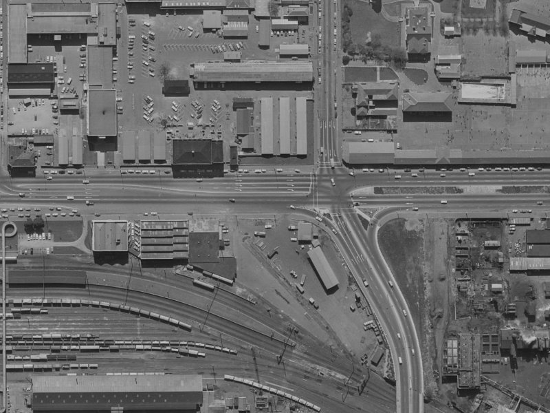 438 Moorhouse Avenue from the air, 1970-1974