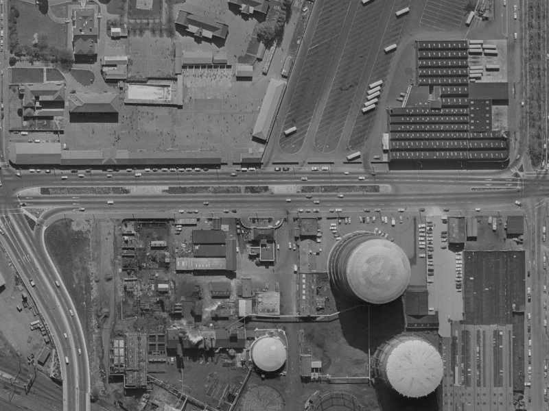 472 Moorhouse Avenue from the air, 1970-1974