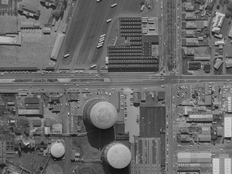 488 Moorhouse Avenue from the air, 1970-1974
