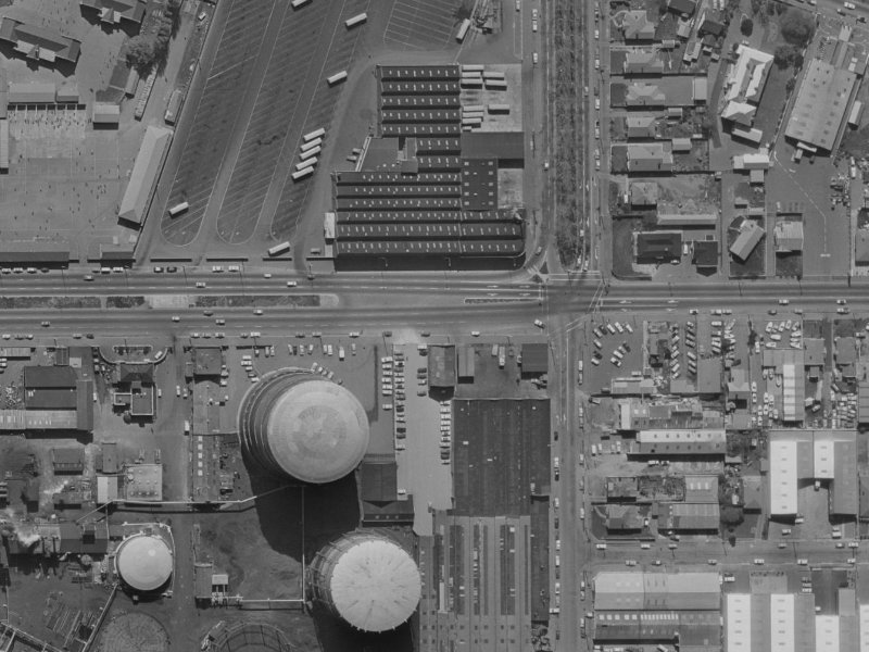 492B Moorhouse Avenue from the air, 1970-1974