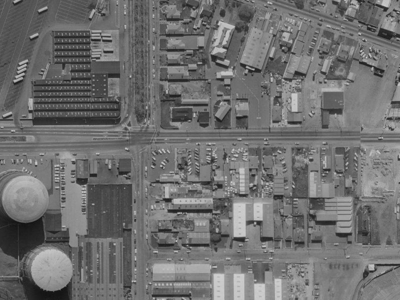 497 Moorhouse Avenue from the air, 1970-1974