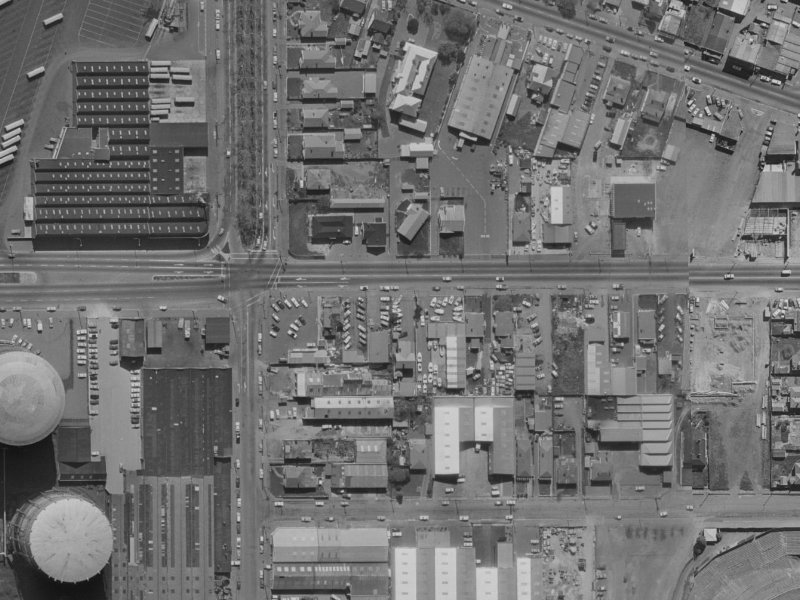 Moorhouse Avenue from the air, 1970-1974