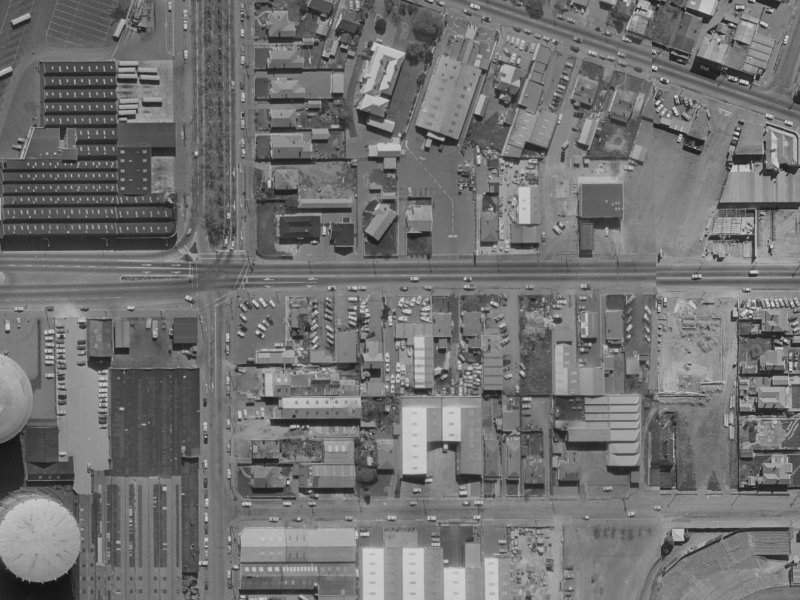 514 Moorhouse Avenue from the air, 1970-1974