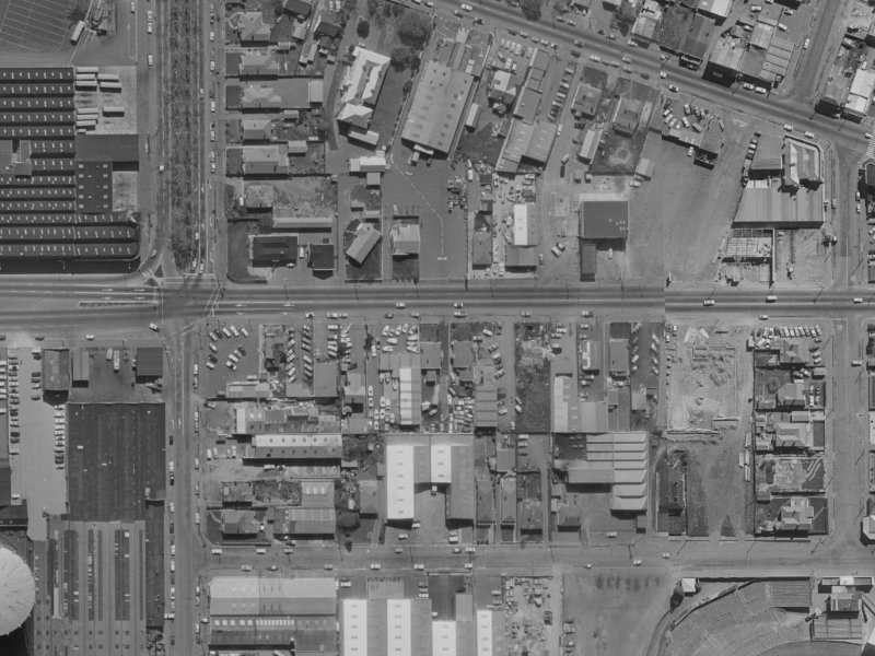 518 Moorhouse Avenue from the air, 1970-1974