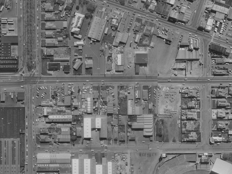 520 Moorhouse Avenue from the air, 1970-1974